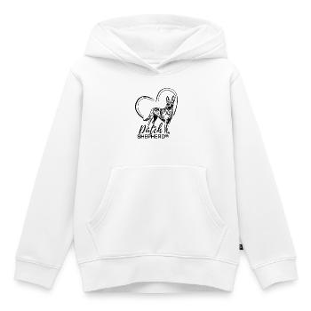 Dutchie - Holländischer Schäferhund - Kinder Premium Organic Hoodie - Weiß - Vorne - AI Model Kid Female (0cm)