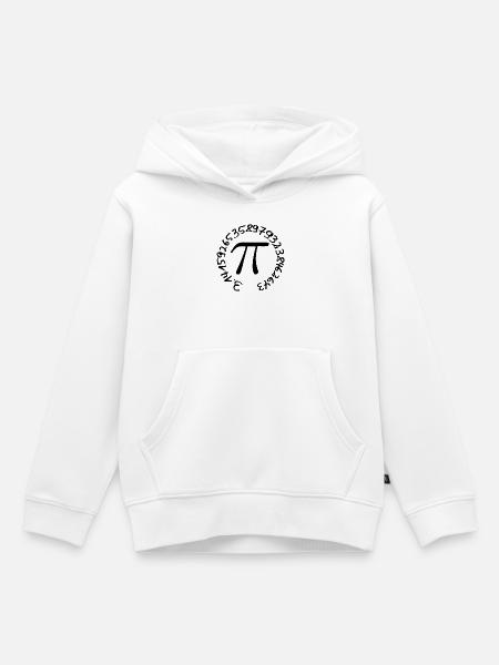 Pi - Sweat Premium à capuche enfant bio - blanc