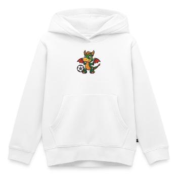 Drache mit Ball - Kinder Premium Organic Hoodie - Weiß - Vorne - AI Model Kid Female (0cm)