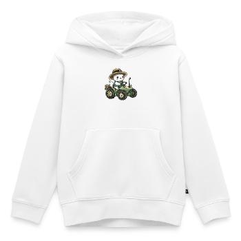 Seal Animal Tractor Farmer - Kids Premium Organic Hoodie - white - Front - AI Model Kid Female (0cm)