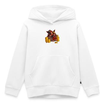 Gardien du trésor avec des ailes - Sweat Premium à capuche enfant bio - blanc - Devant - AI Model Kid Female (0cm)