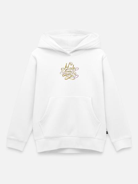 Made with Love  - Kinder Premium Organic Hoodie - Weiß