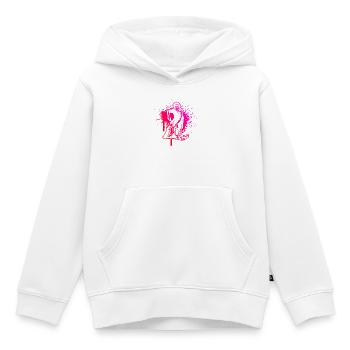 Direkte Floorball Aussage - Kinder Premium Organic Hoodie - Weiß - Vorne - AI Model Kid Female (0cm)
