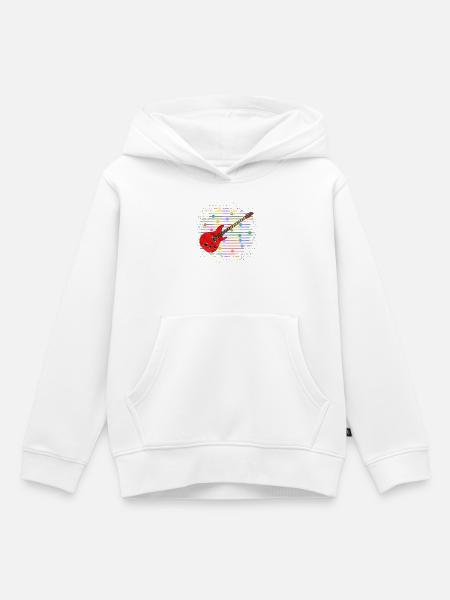Gitarre - Kinder Premium Organic Hoodie - Weiß