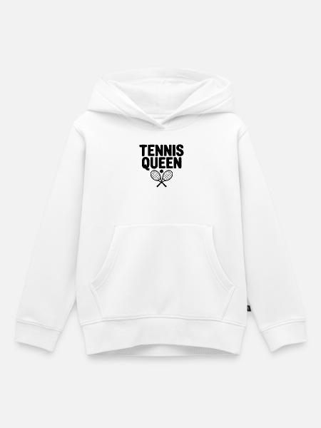 Tenniskönigin - Kinder Premium Organic Hoodie - Weiß
