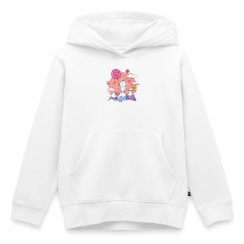 Sugar-sweet bunny on sugar summit - Kids Premium Organic Hoodie - white - Front - AI Model Kid Female (0cm)