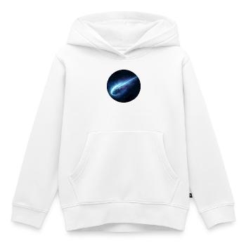 Astronomie Comète Spatiale Queue en Ligne - Sweat Premium à capuche enfant bio - blanc - Devant - AI Model Kid Female (0cm)