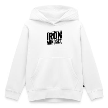 Eiserne Denkweise - Kinder Premium Organic Hoodie - Weiß - Vorne - AI Model Kid Female (0cm)