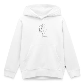 Mouette - Sweat Premium à capuche enfant bio - blanc - Devant - AI Model Kid Female (0cm)