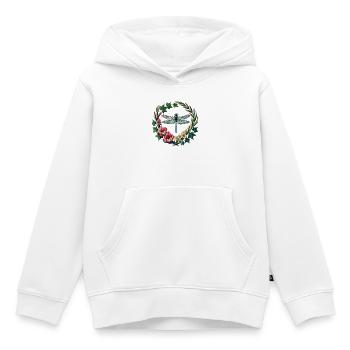 Libellen-Blumenkranz - Kinder Premium Organic Hoodie - Weiß - Vorne - AI Model Kid Female (0cm)