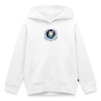 Sky Harp im Stellaren Strudel - Kinder Premium Organic Hoodie - Weiß - Vorne - AI Model Kid Female (0cm)