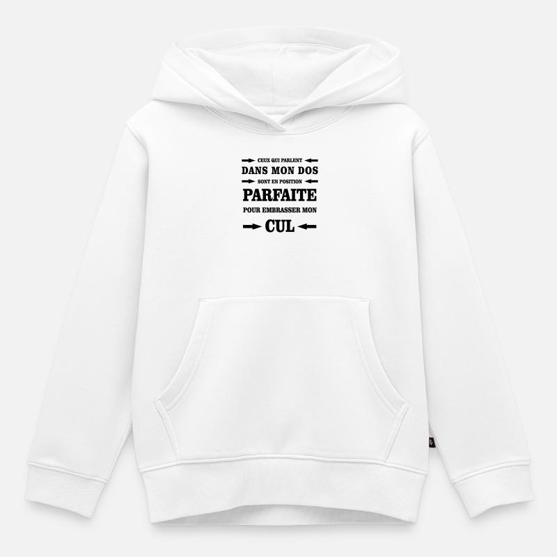 Jalousie  - Sweat Premium à capuche enfant bio - blanc