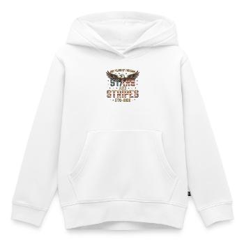 250 Jahre Amerika-Jubiläum Stars And Stripes - Kinder Premium Organic Hoodie - Weiß - Vorne - AI Model Kid Female (0cm)