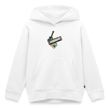 THE BLUES ROAD #1 - sound & vision - Sweat Premium à capuche enfant bio - blanc - Devant - AI Model Kid Female (0cm)