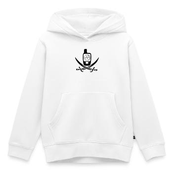 Drapeau pirate de géocaching - Sweat Premium à capuche enfant bio - blanc - Devant - AI Model Kid Female (0cm)
