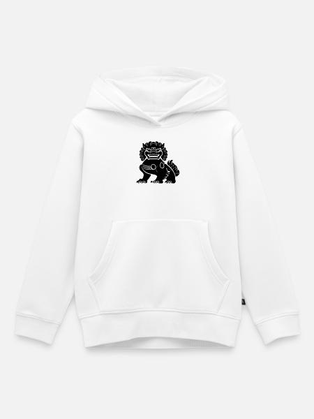 Chinesischer Löwe - Kinder Premium Organic Hoodie - Weiß