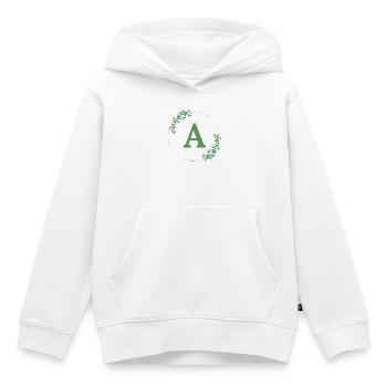A - Sweat Premium à capuche enfant bio - blanc - Devant - AI Model Kid Female (0cm)