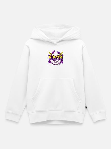 Kreta Crew Bunt - Kinder Premium Organic Hoodie - Weiß