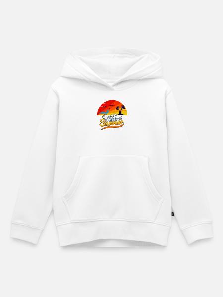 Hallo Sommer – Tropische Sonnenstrahlen - Kinder Premium Organic Hoodie - Weiß