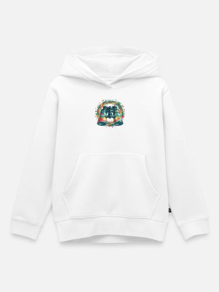 Tropen-Entdecker Binokular-Illustration - Kinder Premium Organic Hoodie - Weiß