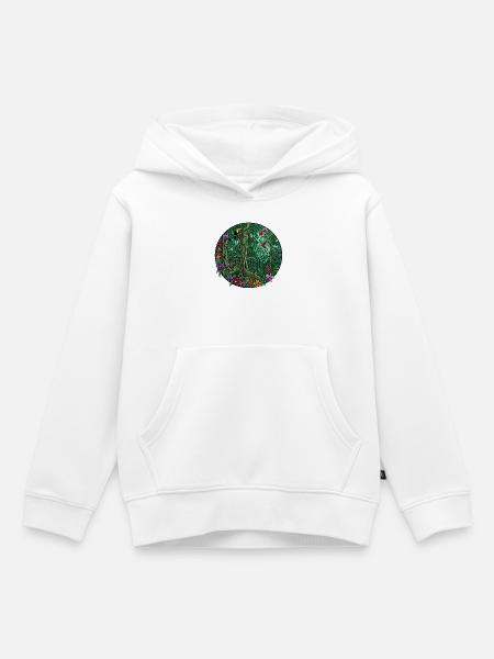 Tropischer Dschungel Rundbild - Kinder Premium Organic Hoodie - Weiß