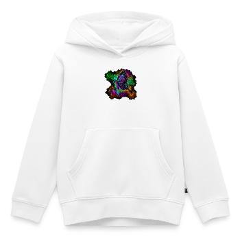 Papillon tacheté - Sweat Premium à capuche enfant bio - blanc - Devant - AI Model Kid Female (0cm)