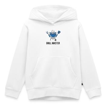 Papa du vrai Maître du Grill - Sweat Premium à capuche enfant bio - blanc - Devant - AI Model Kid Female (0cm)