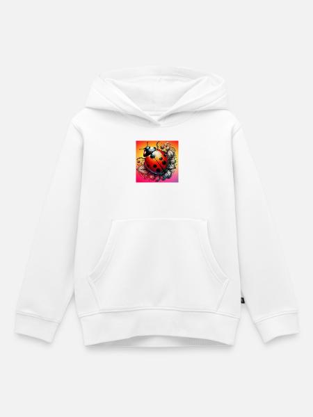 Marienkäfer - Kinder Premium Organic Hoodie - Weiß