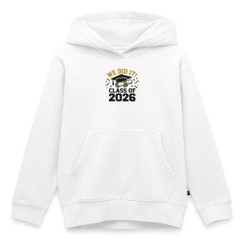 We did it Class of 2026 Spruch - Kinder Premium Organic Hoodie - Weiß - Vorne - AI Model Kid Female (0cm)
