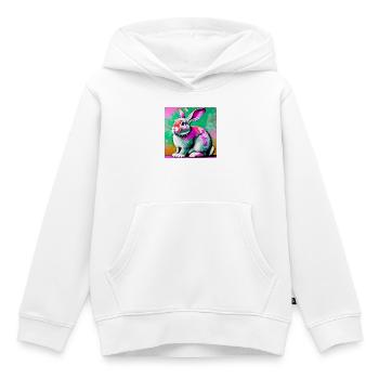 Kaninchen - Kinder Premium Organic Hoodie - Weiß - Vorne - AI Model Kid Female (0cm)