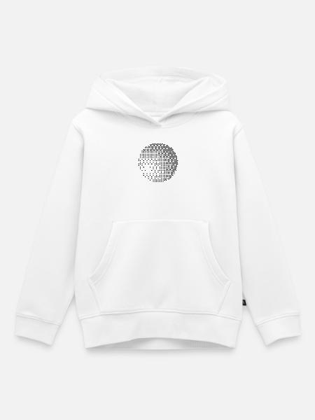 Kreis-aus-Punkte-Design - Kinder Premium Organic Hoodie - Weiß