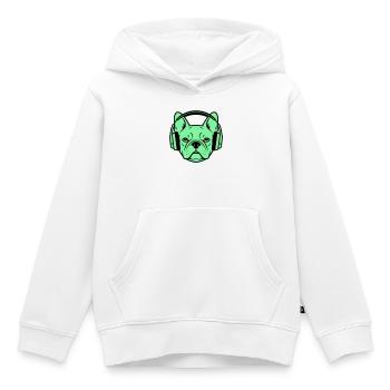 Casque Français Gamer Dog - Sweat Premium à capuche enfant bio - blanc - Devant - AI Model Kid Female (0cm)