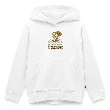 Anti-Stress Zen Modus Blumen Hammer - Kinder Premium Organic Hoodie - Weiß - Vorne - AI Model Kid Female (0cm)