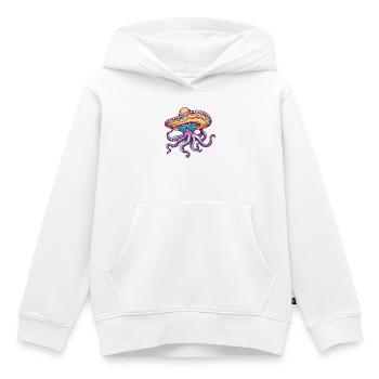 Sombrero drôle de pieuvre - Sweat Premium à capuche enfant bio - blanc - Devant - AI Model Kid Female (0cm)