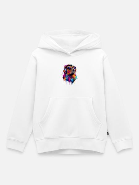 Capybara - Kinder Premium Organic Hoodie - Weiß