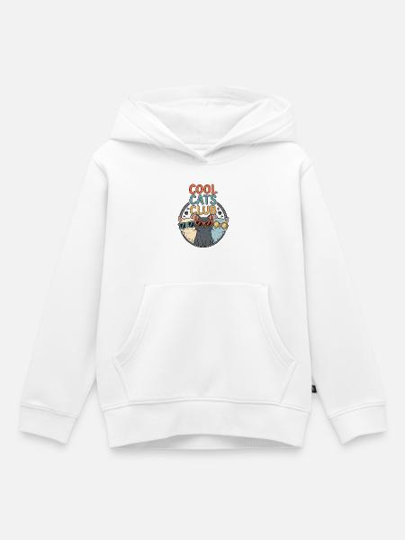 Cool Cats - Kinder Premium Organic Hoodie - Weiß