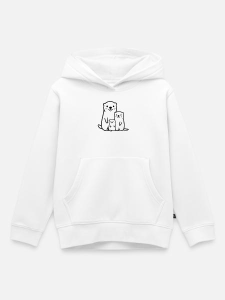 Otter - Kinder Premium Organic Hoodie - Weiß