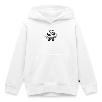 Rainbow Panda Hula-Hoop - Kids Premium Organic Hoodie - white - Front - AI Model Kid Female (0cm)