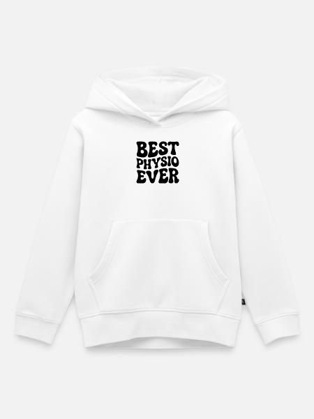 Bester Physiotherapeut - Kinder Premium Organic Hoodie - Weiß