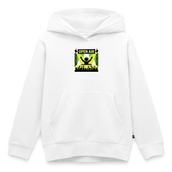 Open Air Festival DJ Stage Techno Party - Kids Premium Organic Hoodie - white - Front - AI Model Kid Female (0cm)