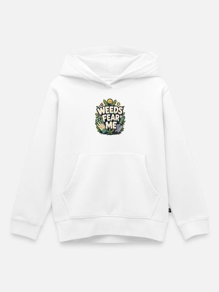 WEEDS FEAR ME Nickerchen - Kinder Premium Organic Hoodie - Weiß