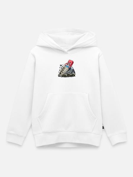 Wütender Würfelsturm am Berg - Kinder Premium Organic Hoodie - Weiß