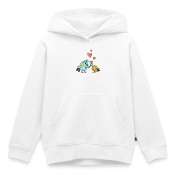 Dody und Dots- Seifenblasenherzen - Kinder Premium Organic Hoodie - Weiß - Vorne - AI Model Kid Female (0cm)