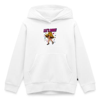 On déchire ! Jupe femme pailletée - Sweat Premium à capuche enfant bio - blanc - Devant - AI Model Kid Female (0cm)