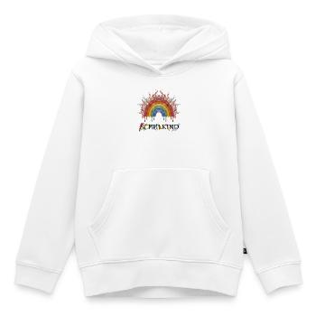 Schulkind Regenbogen  - Kinder Premium Organic Hoodie - Weiß - Vorne - AI Model Kid Female (0cm)