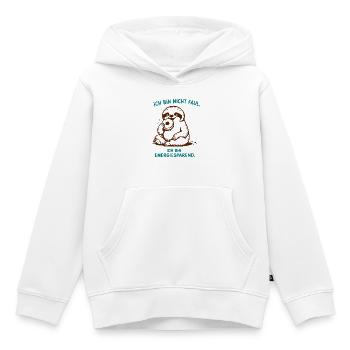Ich bin nicht faul – Energiesparend Sloth - Kinder Premium Organic Hoodie - Weiß - Vorne - AI Model Kid Female (0cm)