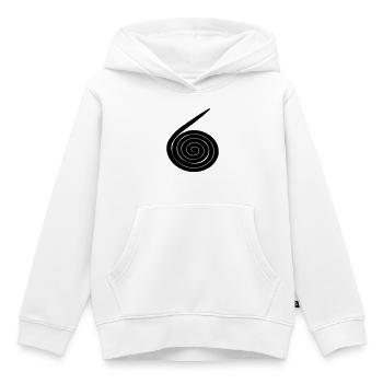 Escargot numéro 6 - Sweat Premium à capuche enfant bio - blanc - Devant - AI Model Kid Female (0cm)