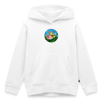 Prince Grenouille mouton - Sweat Premium à capuche enfant bio - blanc - Devant - AI Model Kid Female (0cm)