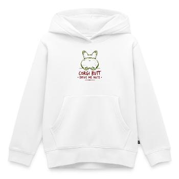 Corgi Butt Drive Me Nuts - Kids Premium Organic Hoodie - white - Front - AI Model Kid Female (0cm)