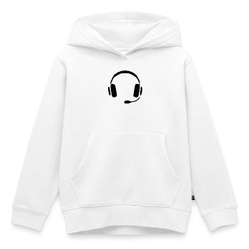 Cadeau casque audio - Sweat Premium à capuche enfant bio - blanc - Devant - AI Model Kid Female (0cm)